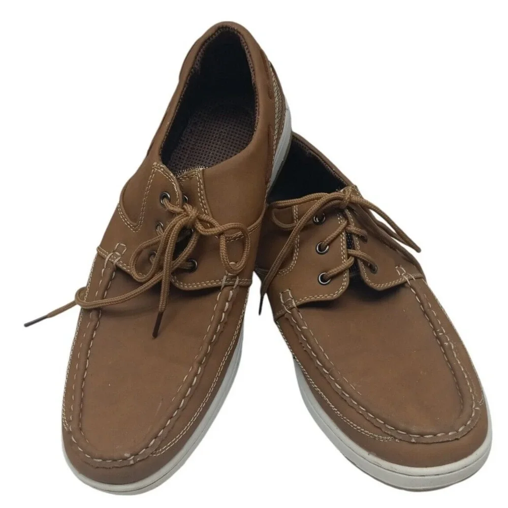 Men's Boat Shoes‎ Slip On Stylish Leather Casual Loafers Size: 11 US [XRW716]